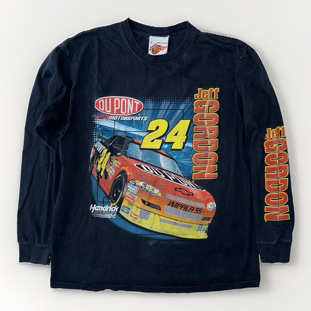 Jeff Gordon #24 DuPont Motorsports NASCAR Long Sleeve Graphic TShirt Men's XL